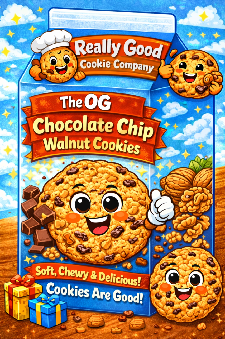 Half Dozen (6) of The OG Chocolate Chip Cookies with Walnuts