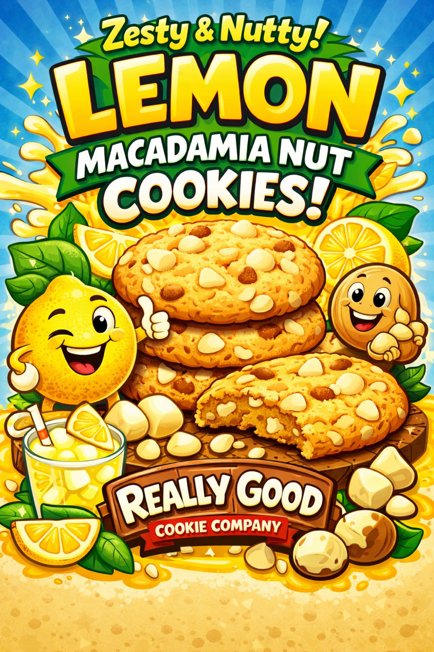 Half Dozen (6) Lemon Macadamia Nut Cookies