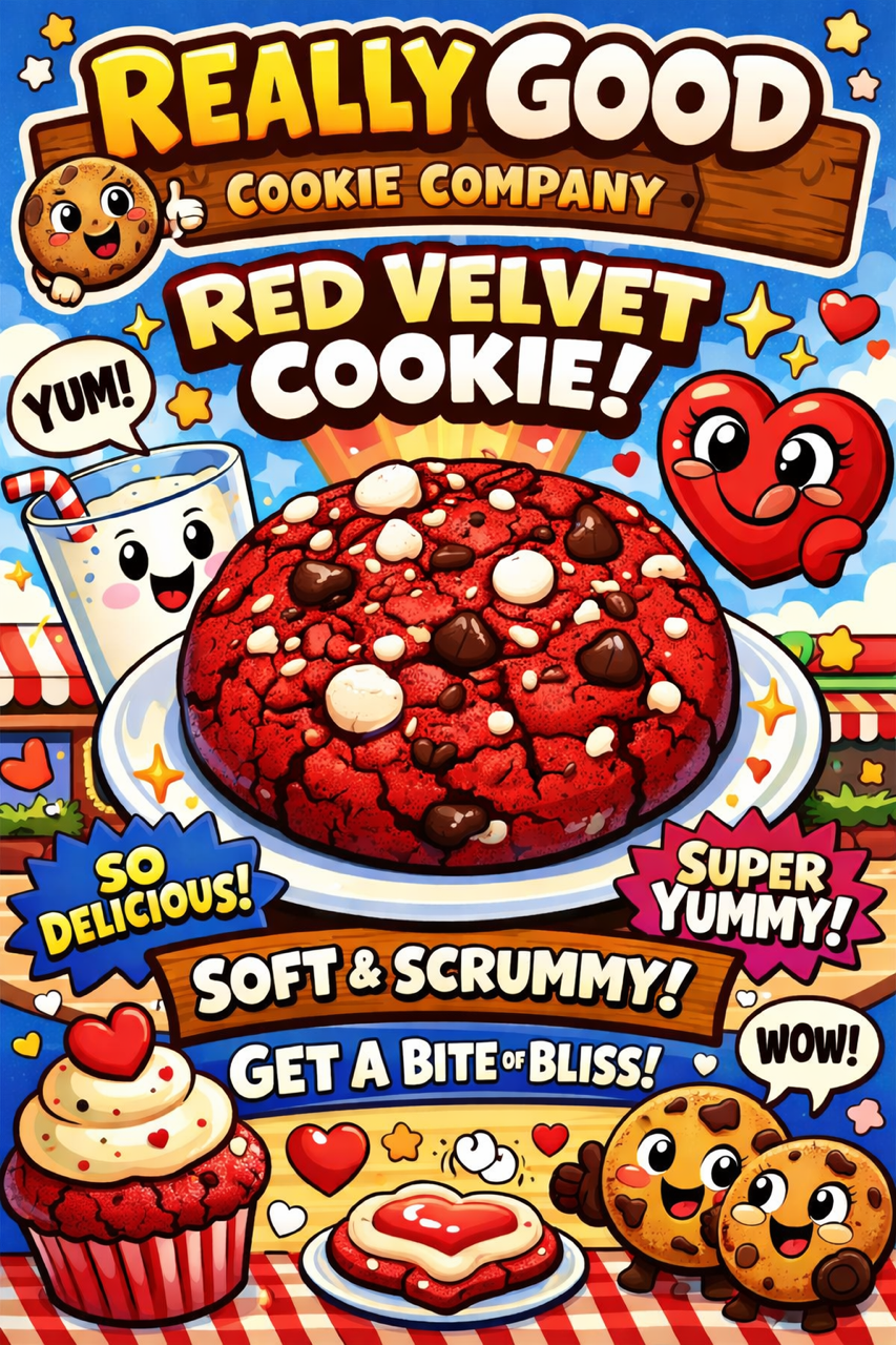Half Dozen (6) Red Velvet Cookies